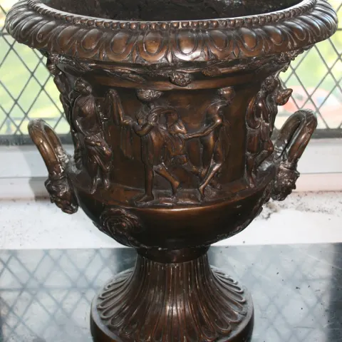 Very Heavy Classical Style Bronze Urn