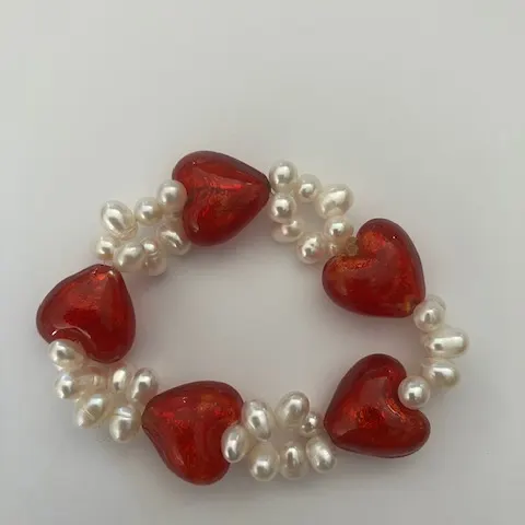 Pearl Love Heart Bracelet