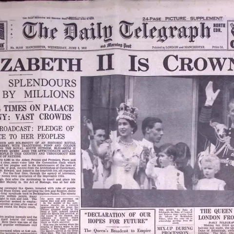 The Coronation of Queen Elizabeth Original 1953 Daily Telegraph Newspaper-30.