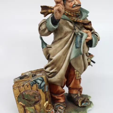 Capodimonte Tramp Patching His Coat By Tyche Bruno