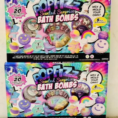 2 x Pop Fizz Magical Scented Bath Bomb Kit New Sealed Box