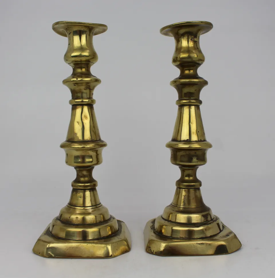 Pair of Antique Brass Candlesticks
