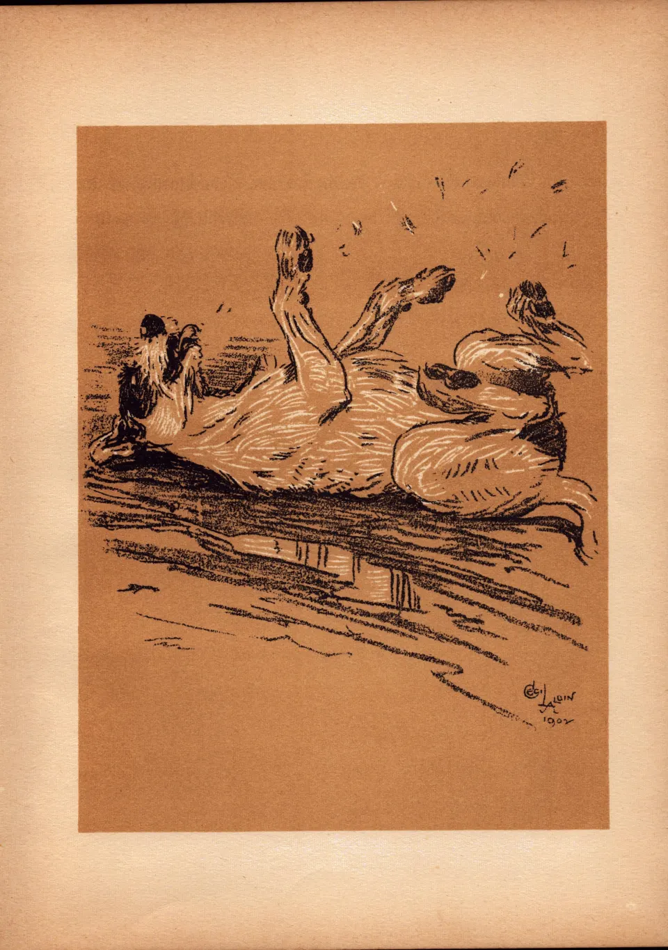 Cecil Aldin Antique Lovable Scamp Of a Terrier illustration A Dog Day -26.
