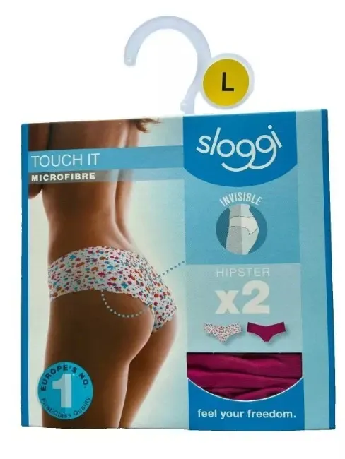 10 2 Pack Sloggi Touch It Invisible Hipsters
