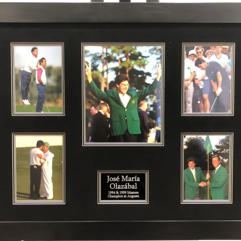JOSE MARIA OLAZABAL framed original signature presentation.