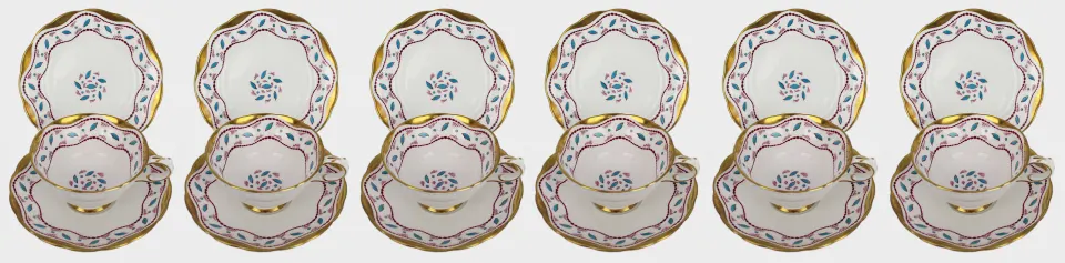 Set of 5 Grosvenor Jackson & Gosling Horentine Trios c.1910