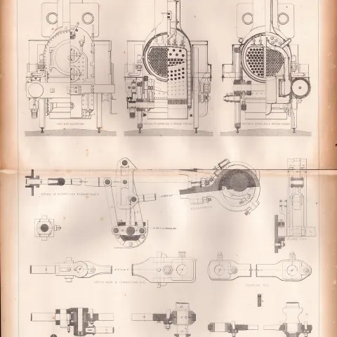 Express Passenger Engine Joseph Beattie London Railways Antique Diagram -40.