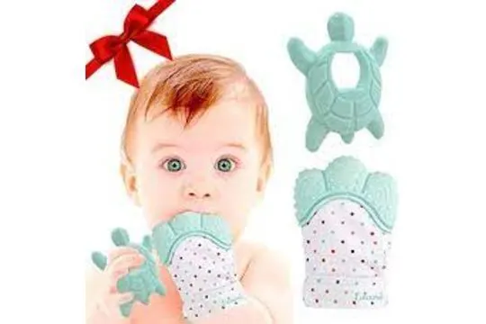 10 x Deluxe Teething Set Includes Teething Mitten for Babies RRP £6.99