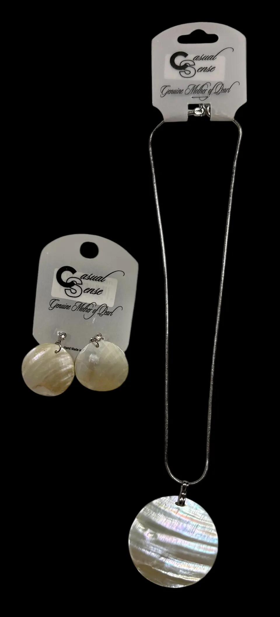 12 x Genuine Mother of Pearl Necklace and Earing sets L 11b