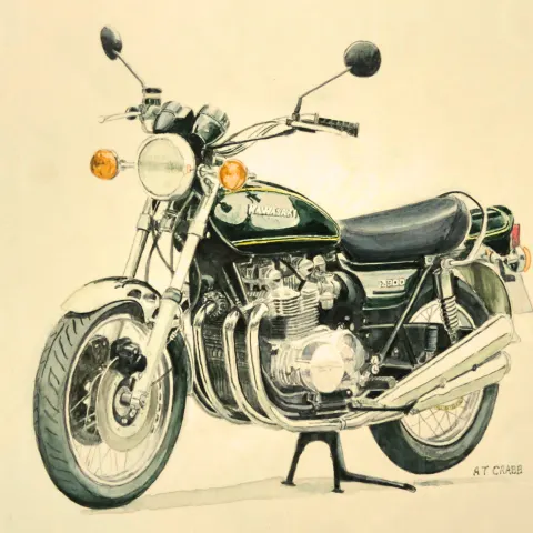 Kawasaki Z900. 1970s King of the Road Large Metal Wall Art
