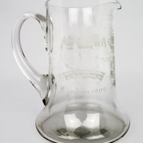 Edwardian Imperial International Exhibition London Glass Tankard