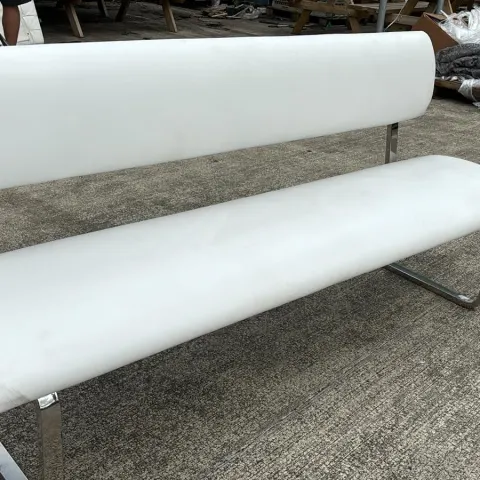 4 x 1800mm Cream and Chrome Frame Benches