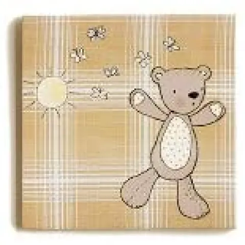 Bear Hugs Canvas Set of 3, Multi-Colour, 20 x 60