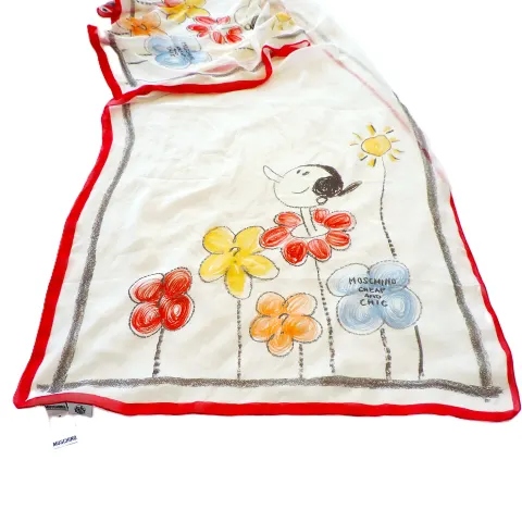 Moschino Silk Scarf 'Olive Oyl (Popye) Collection' New With Tags