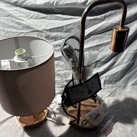 L1/E - 2x Rose Pink Domestic Lamps