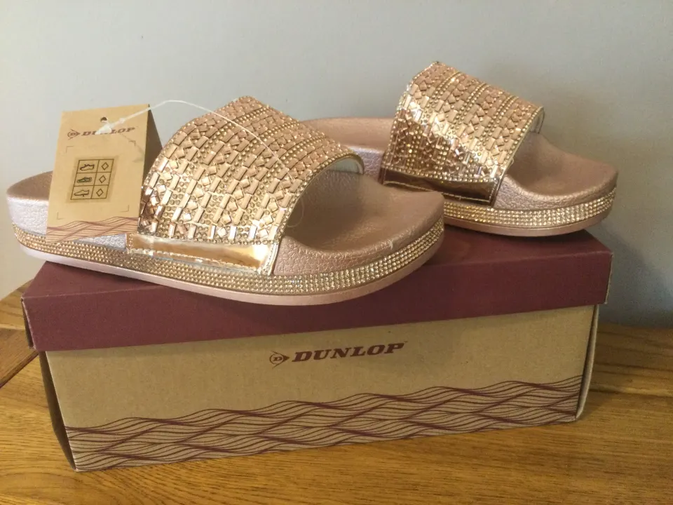 Dunlop Ladies "Emmie” Sandals, Size 3, Rose Gold - New RRP £25.00