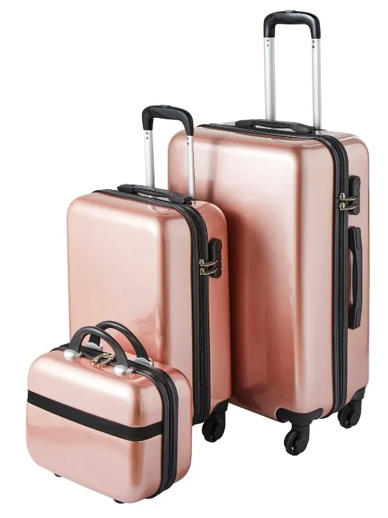 (81/MR1C) RRP £110.  3 Piece Rose Gold ABS Luggage Set.