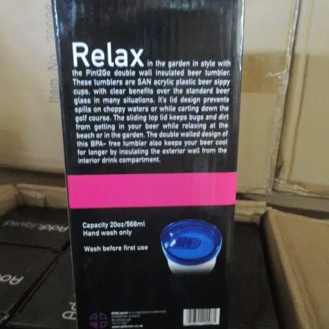 24 Pcs Brand New Novelty Pint Glass Hydration Glass With Retail Display Packaging - RRP £8.99/unit