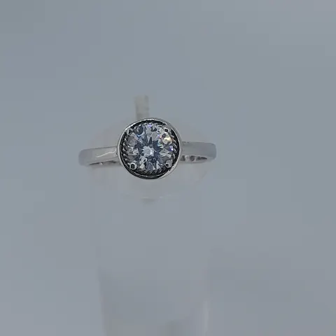 Silver Dress Ring Set With CZ Stones