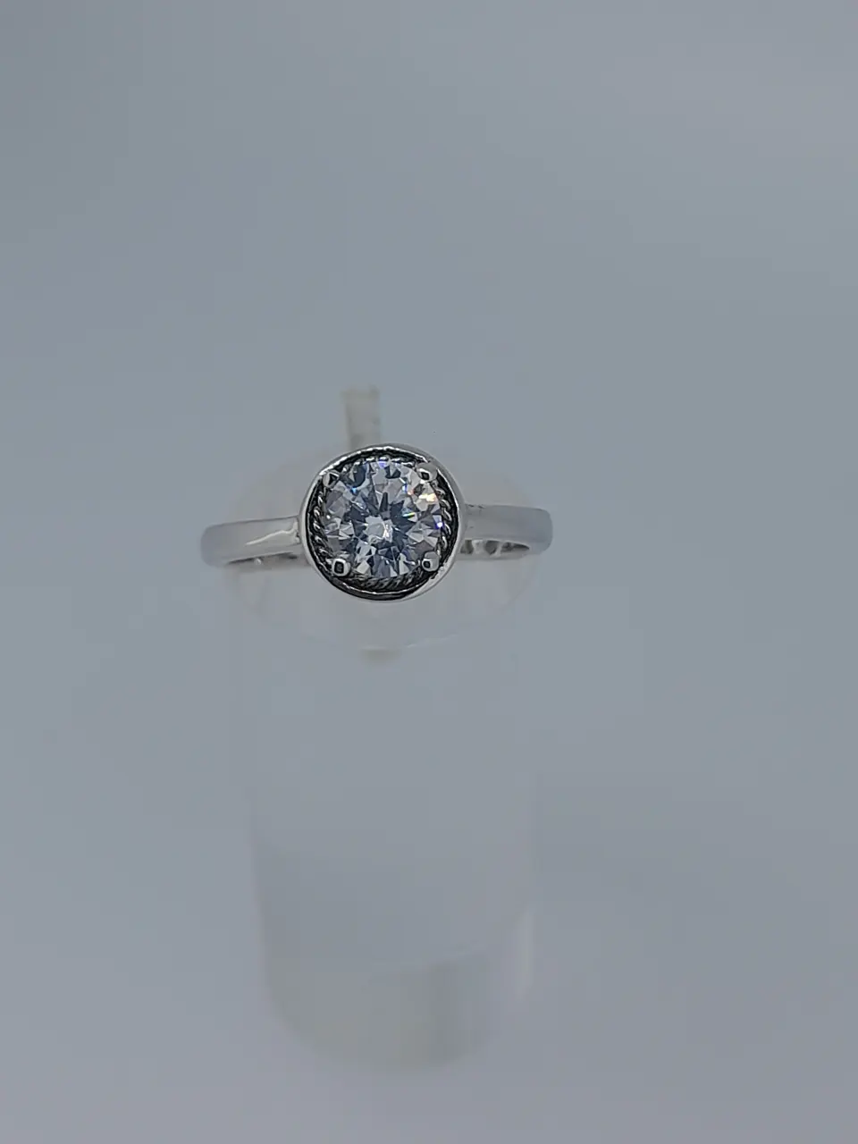 Silver Dress Ring Set With CZ Stones