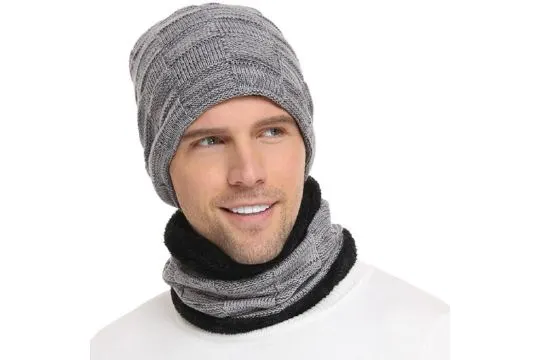 10 X Mens Winter Beanie & Snood Sets Lb10