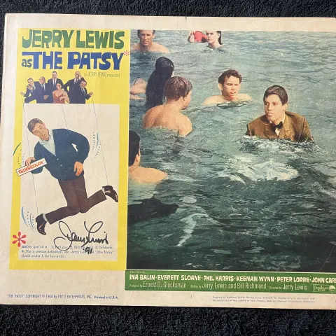 Jerry Lewis Signed Cinema Lobby Card