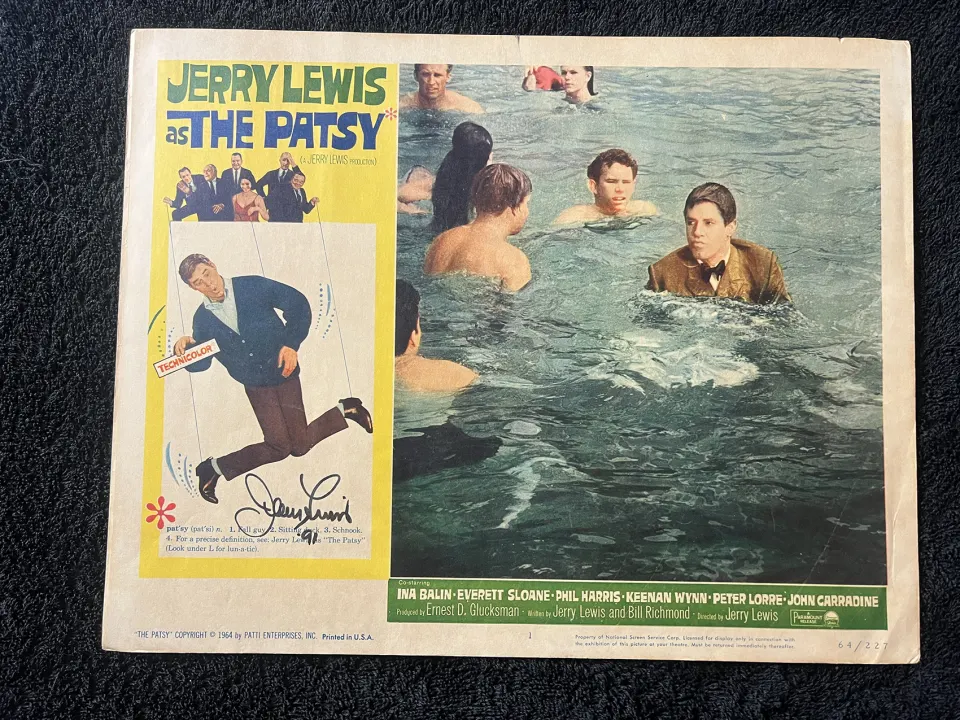 Jerry Lewis Signed Cinema Lobby Card
