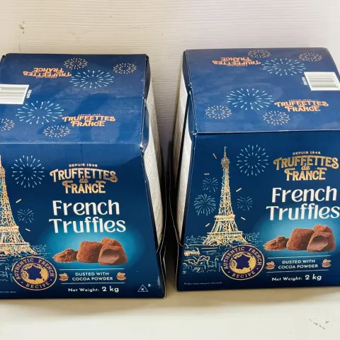 2 x Truffettes Cocoa Dusted Natural Truffles Two 1kg Packs BBE 7/25