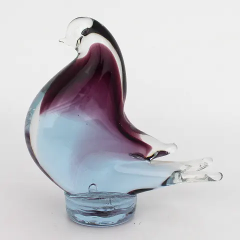 Vintage Glass Bird Sculpture