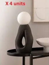 4 x Black Sculptural Portable Table Lamps 51232911