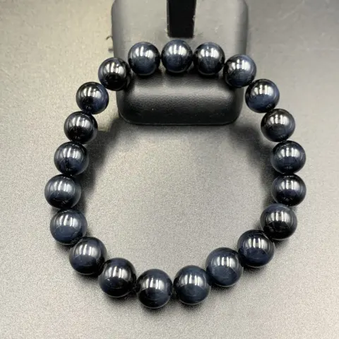 Natural Hawk Eye Beads Bracelet