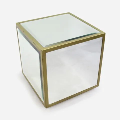 Bevelled Mirror Display Cube
