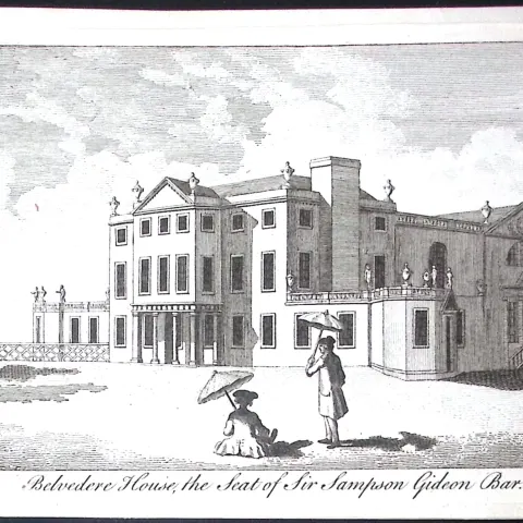 Kent Belvedere House Rare Georgian Copper Antique 1776 Engraving-113.