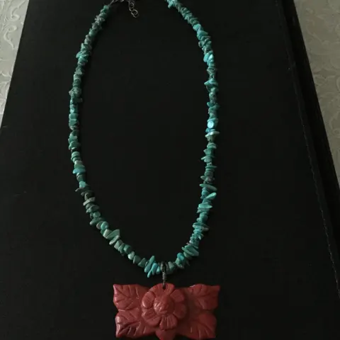Turquoise and Coral Necklace