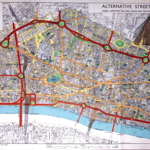 City of London Post-War Reconstruction Alternative Street Improvements 1944 Map-19