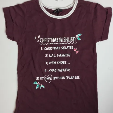 14 x Girls Christmas Cotton T-Shirt New Tags Age 9 10/11 Matalan RRP £98