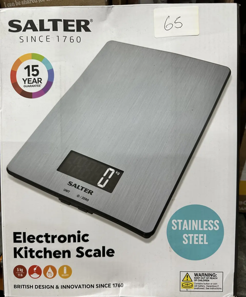 SALTER KITCHEN SCALES. EST £30 - GRADE U