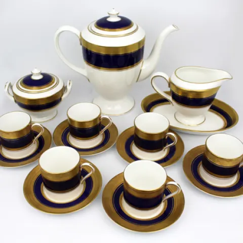 Royal Worcester Malvern Blue Coffee Service