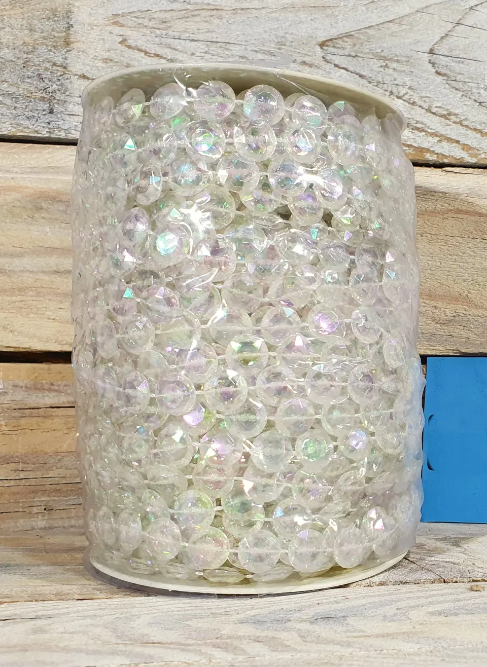 14mm pearlescent, acrylic, bead string. Approx 17 metres.  Rrp £35.99