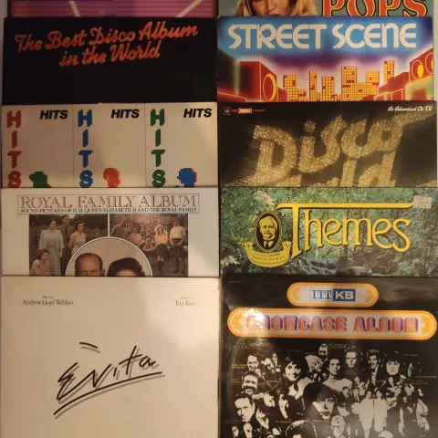 A collection of Compilation Vinyl Records