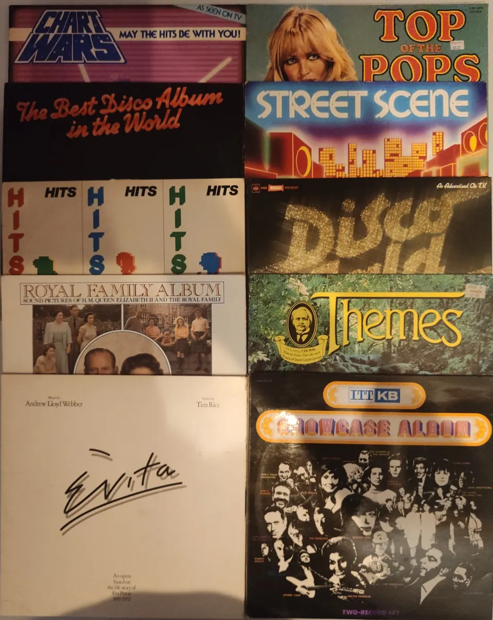 A collection of Compilation Vinyl Records