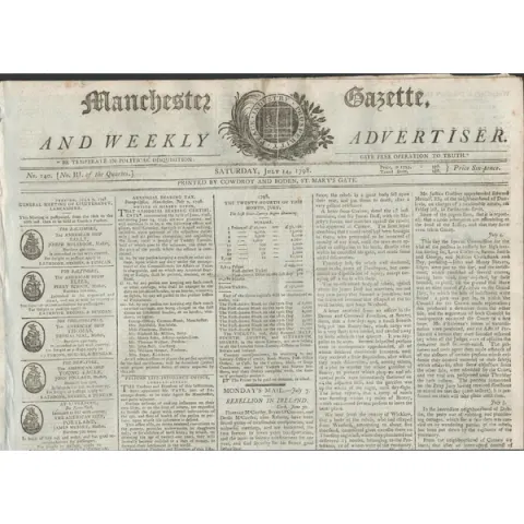 Body of 5,000 Rebels Escaped from Wexford 1798 Rebellion Newspaper