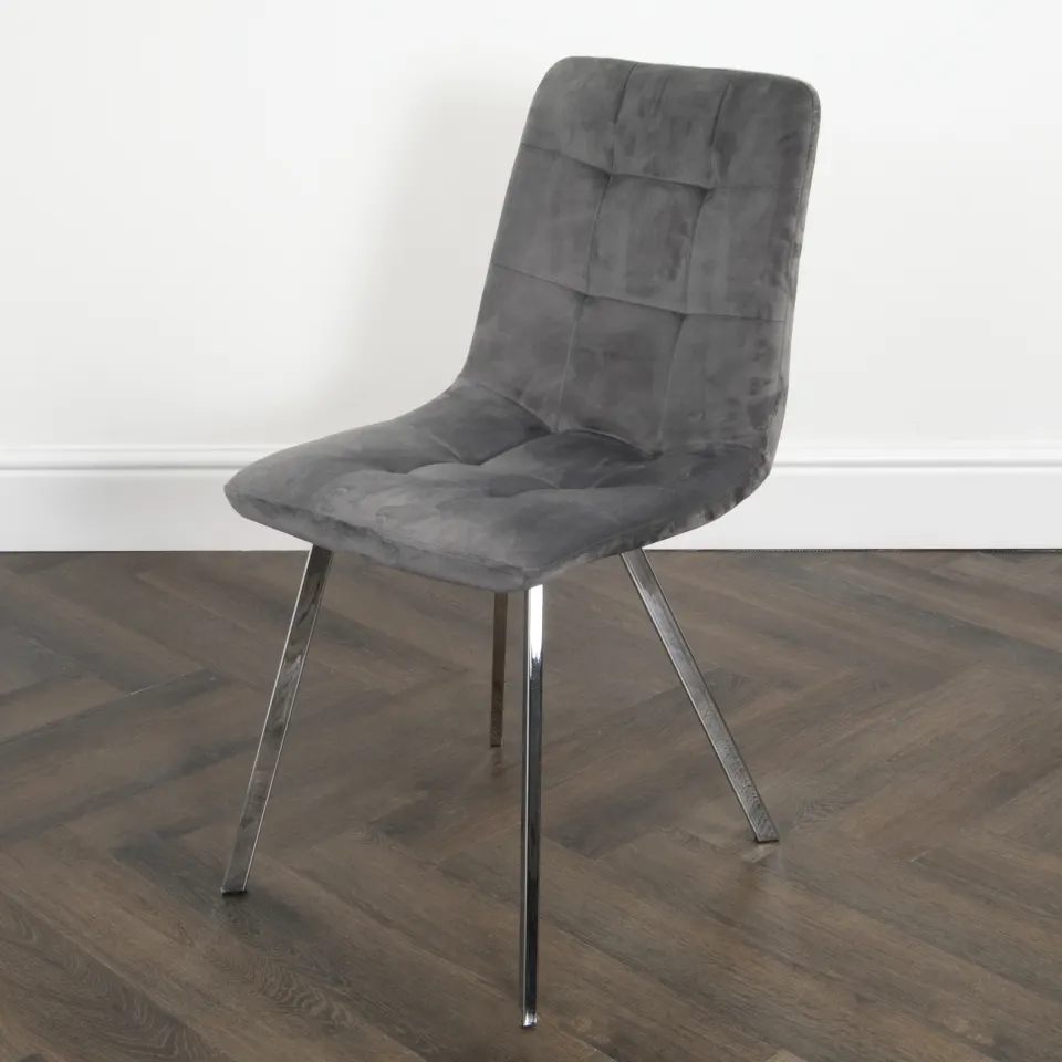 Squared Grey Dining Chair (set of 2) RRP - £370