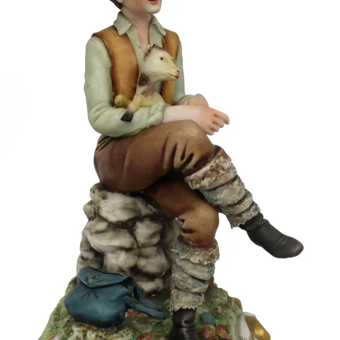 Capodimonte Shepherd Boy Figurine
