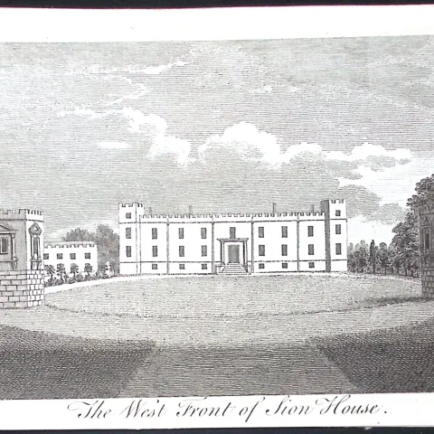 London Hounslow Sion House Rare Georgian Copper Antique 1776 Engraving-154.