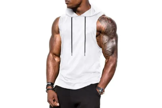 9 x Hooded Gym Tank Tops Bodybuilding Muscle Sleeveless T-Shirt RRP £276.30