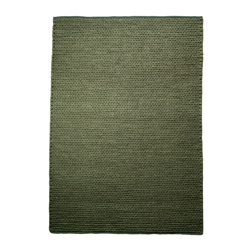 Green Knitted Large Wool Rug RRP - £524