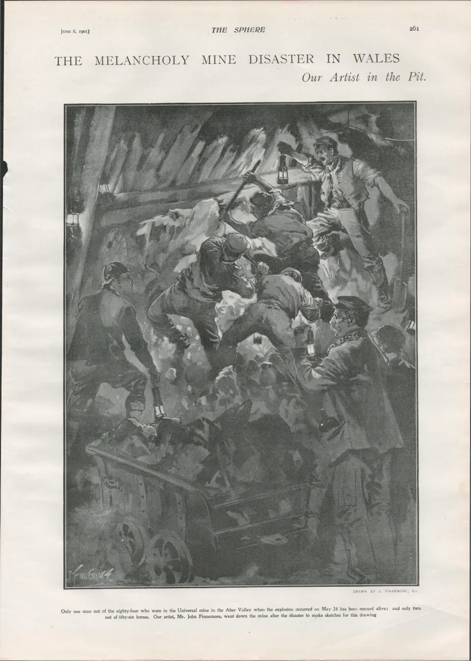 Aber Valley Wales Pit Disaster 82 Dead 1901 Antique.