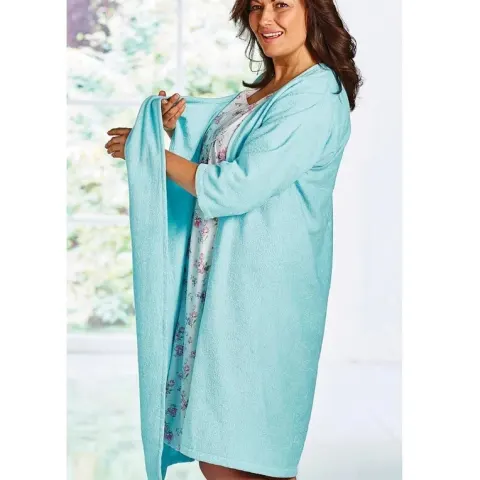 Wholesale Job Lot x 12 Terry Towelling Easy Wrap Bathrobe Lilac Size Medium