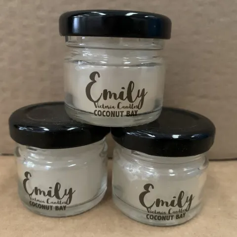 25 x 20g Emily Coconut Bay Victorian Candles L5B